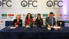 Pictured (L-R): Journalist Charlotte Smith, Environment Secretary Theresa Villiers, NFU president Minette Batters and Friends of the Earth CEO Craig Bennett. Image: Oxford Farming Conference
